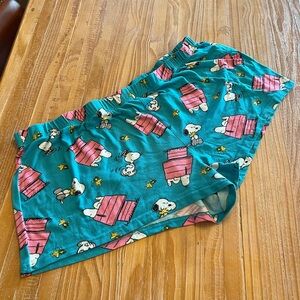 Peanuts Snoopy Kids Pajama Bottoms - Teal and Pink